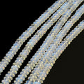 Rondelle Opalite Bead Strands, 6~7x3~4mm, Hole: 1mm, about 124pcs/strand, 15.7 inch