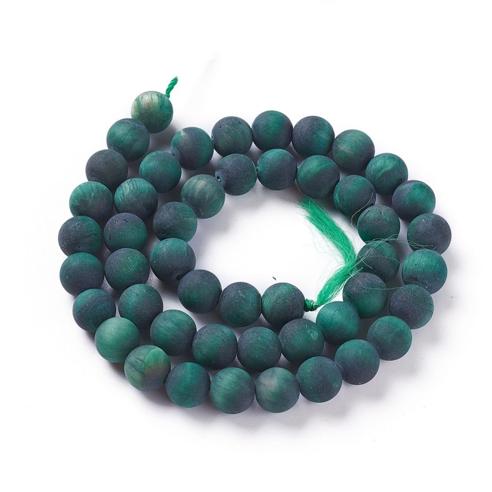 Natural Tiger Eye Beads Strands, Dyed & Heated , Frosted, Round, 8mm, Hole: 1.2mm, about 46~49pcs/strand, 14.7~15.3 inch(37.5~39cm)
