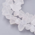 Natural Quartz Crystal Beads Strands, Rock Crystal, Nuggets, Frosted, 14.5~21.5x8~11x9~11mm, Hole: 1mm, about 45pcs/strand, 15.7 inch