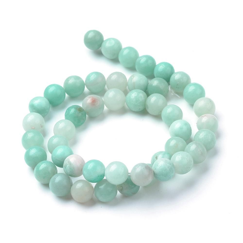 Natural Amazonite Beads Strands, Round, 4~4.5mm, Hole: 1mm, about 83~93pcs/strand, 14.5~15.3 inch