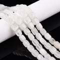 Natural Quartz Crystal Beads Strands, Rock Crystal Cuboid Beads, 8~11.5x8~9x7.5~9mm, Hole: 1.2mm, about 34pcs/strand, 15.16''(38.5cm)