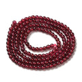 Natural Garnet Beads Strands, Round, 2.5~3mm, Hole: 0.6~0.7mm, about 150~170pcs/strand, 15.16~15.55''(38.5~39.5cm)