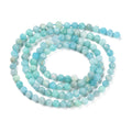 Natural Amazonite Beads Strands, Faceted, Round, 3~3.5mm, Hole: 0.6mm, about 117~126pcs/strand, 15.16''~15.55''(38.5~39.5cm)