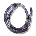 Natural Fluorite Beads Strands, Column, 10x6mm, Hole: 0.8mm, about 40pcs/strand, 15.67''(39.8cm)