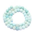 Natural Amazonite Beads Strands, Round, Faceted(128 Facets), 8mm, Hole: 1.2mm, about 49pcs/strand, 15.16 inch(38.5cm)