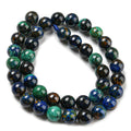 Natural Azurite Beads Strands, Round, 6mm, Hole: 0.7mm, about 60~62pcs/strand