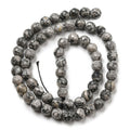 Natural Map Stone/Picasso Stone/Picasso Jasper Beads Strands, Faceted, Round