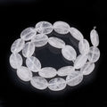 Natural Quartz Crystal Beads Strands, Rock Crystal Beads, Oval, , 15.7 inch