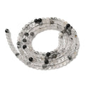 Natural Black Rutilated Quartz Beads Strands, Round, 3~3.5mm, Hole: 0.6~0.7mm, about 120~150pcs/strand, 15.16~15.55''(38.5~39.5cm)