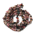 Natural Multicolor Tourmaline Chip Beads Strands, 4~8x3~7x1.5~3mm, Hole: 0.6mm, 31.89''(81cm)