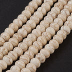 Natural Howlite Turquoise Beads Strand/6x4mm, Hole: 1mm, about 88~90pcs/strand)