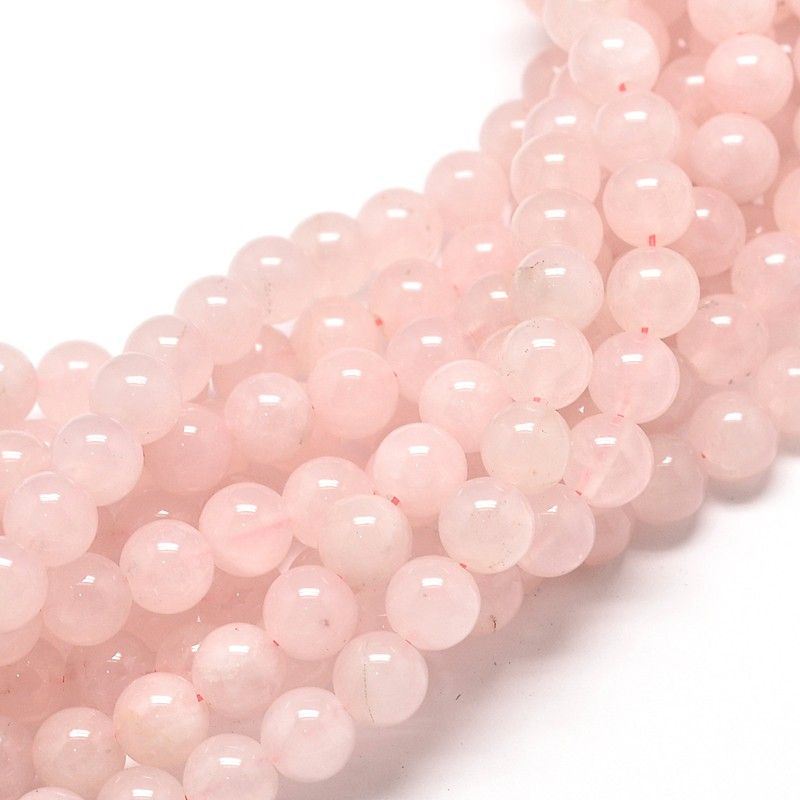 Natural Rose Quartz Round Beads Strands, 6mm, Hole: 0.8mm, about 58~61pcs/strand, 15 inch