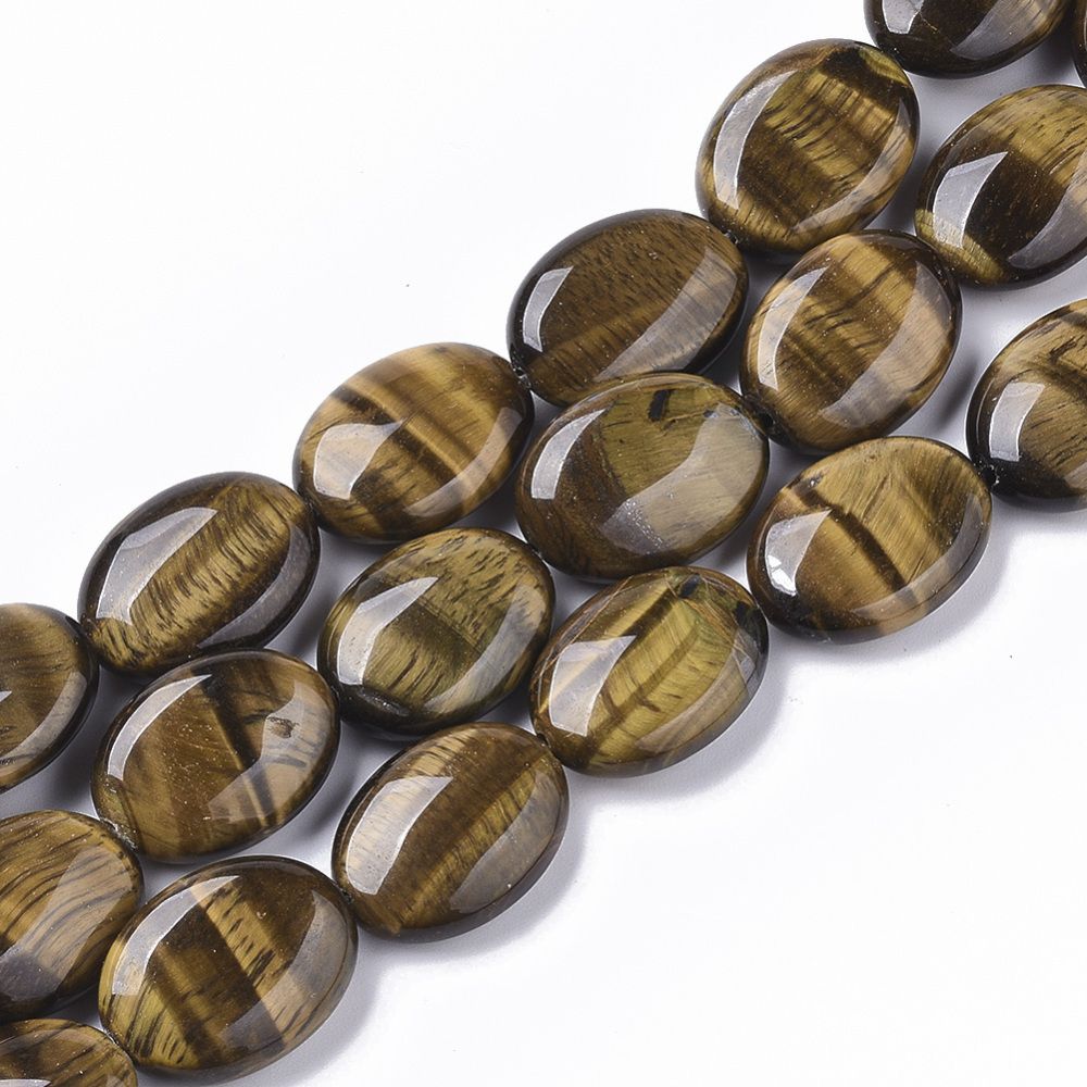Natural Tiger Eye Beads Strands, Oval, 18x13.5x6~7mm, Hole: 1.2mm, about 20~22pcs/Strand, 15.55 inch(39.5 cm)