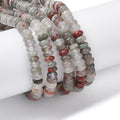 Natural African Bloodstone Beads Strands, Rondelle, 4.5x2.5mm, Hole: 0.8mm, about 158pcs/strand, 15.55 inch(39.5cm)