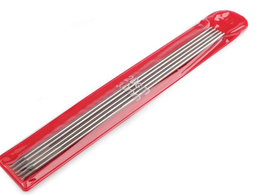 Stainless steel sock knitting needles 20cm