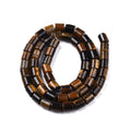 Natural Tiger Eye Beads Strands, Column, 5.5~6.5x6~6.5mm, Hole: 1mm, about 57pcs/strand, 15.35 inch(39cm)