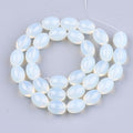 Opalite Beads Strands, Oval, 11x8mm, Hole: 1mm, about 32pcs/strand, 13.7 inch