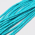Natural Howlite Turquoise Beads Strand/6x4mm, Hole: 1mm, about 64pcs/strand