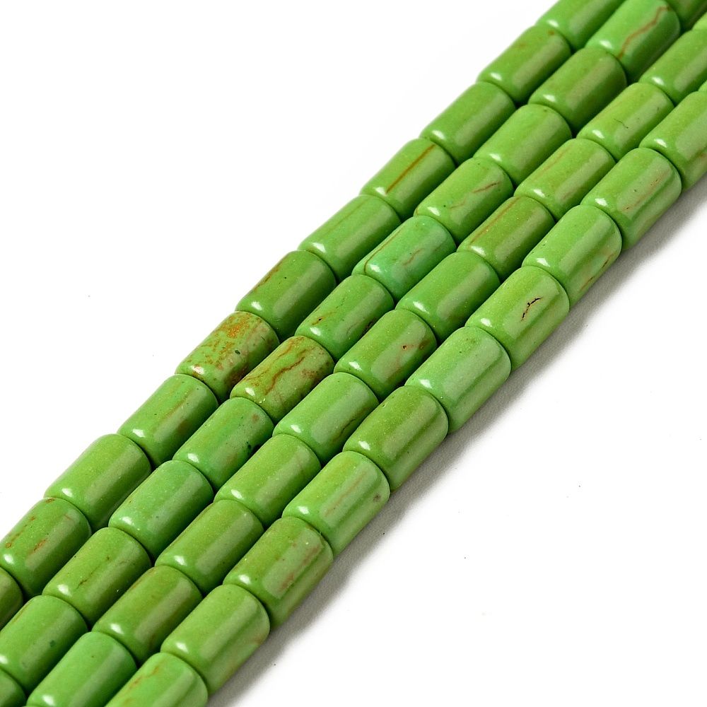 Natural Howlite Turquoise Beads Strand/6x4mm, Hole: 1mm, about 64pcs/strand