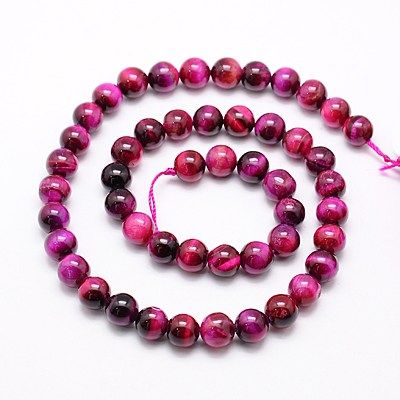 Natural Tiger Eye Bead Strands, 14.9 inch~15.1 inch
