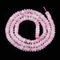 Natural Rose Quartz Beads Strands, Rondelle, 4~5x2mm, Hole: 0.8mm, about 155~160pcs/strand, 14.96~15.35 inch(38~39cm)
