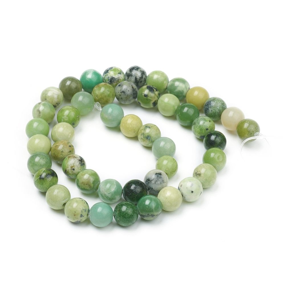 Natural Serpentine Beads Strands, Round,Strand, 14.56~14.96 inch(37~38cm)