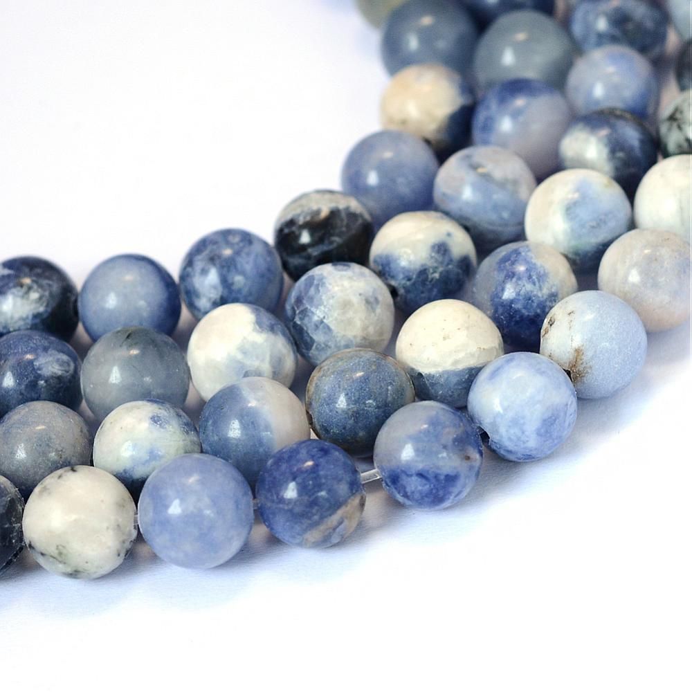Natural Sodalite Round Bead Strands, 4~4.5mm, Hole: 0.8mm, about 88~90pcs/strand