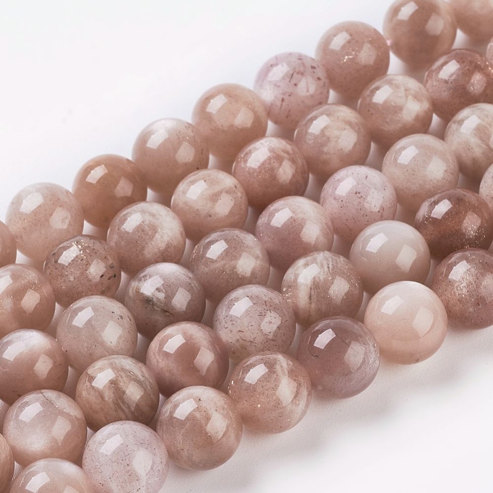 Natural Sunstone Beads Strands, Round