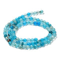Natural Agate Beads Strands, Faceted Round, Dyed & Heated, 3.7~4x3.9~4.3mm, Hole: 0.8mm, about 89~93pcs/strand, 13.98''(35.5cm)
