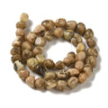 Natural Flower Amazonite Beads Strands, Nuggets, Tumbled Stone, 7~15x6~10x5.5~8mm, Hole: 1mm, about 47~49pcs/strand, 15.55~15.94 inch(39.5~40.5cm)