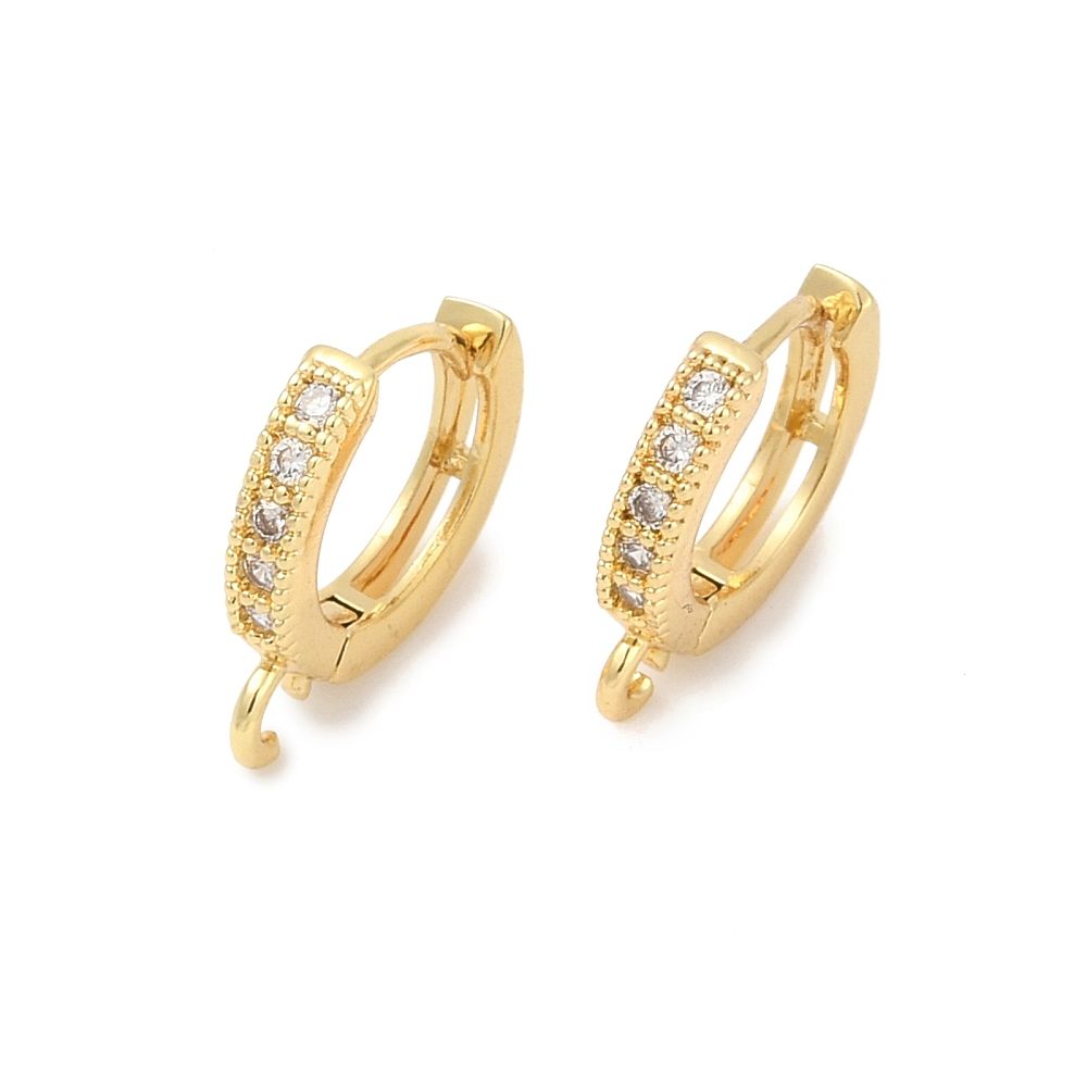 2pcs/Brass Huggie Hoop Earring Findings/15x2.5x13.5mm