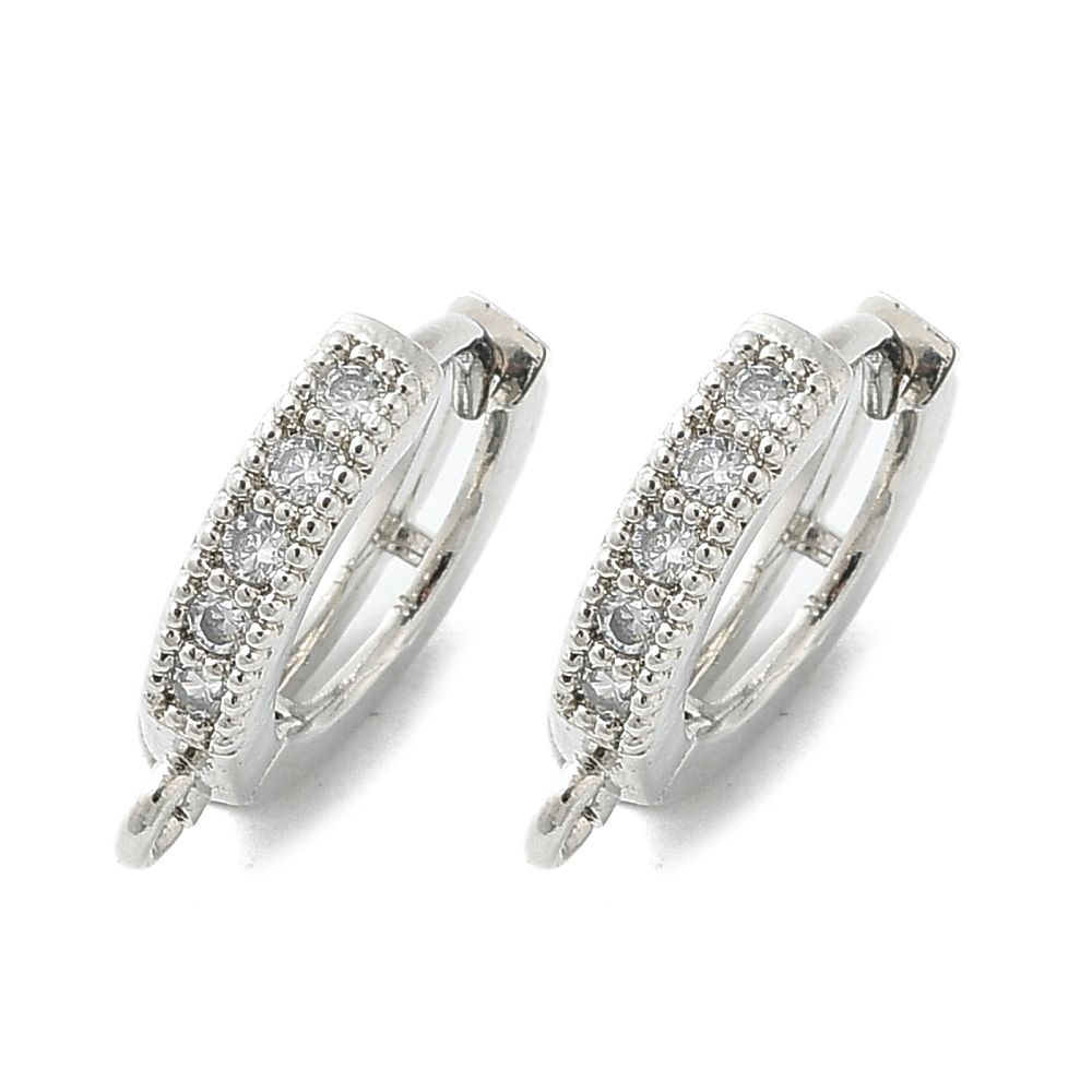 2pcs/Brass Huggie Hoop Earring Findings/15x2.5x13.5mm