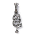 Brass Micro Pave Cubic Zirconia Fold Over Clasp/42mm