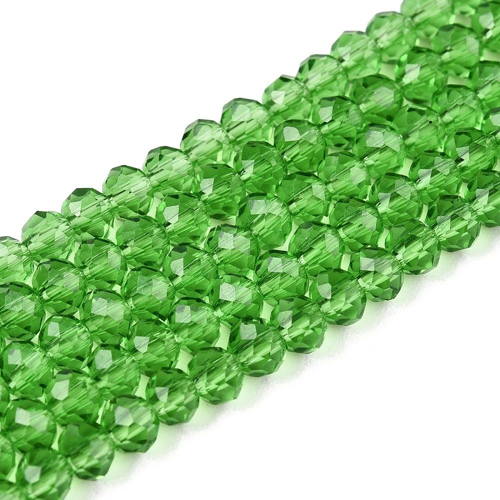 Glass Beads Strands, Faceted, Rondelle, 3.5~3.8x3mm, Hole: 0.4mm, about 105~110pcs/strand, 29~31cm