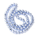 Electroplated Synthetic Non-magnetic Hematite Beads Strands, Round, Faceted, 6x5.5mm, Hole: 1mm, about 68~72pcs/strand, 15.59~15.98''(39.6~40.6cm)