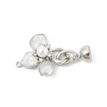 Brass Enamel Fold Over Clasps, Cadmium Free & Nickel Free & Lead Free, with Glitter & ABS imitation pearl/34mm