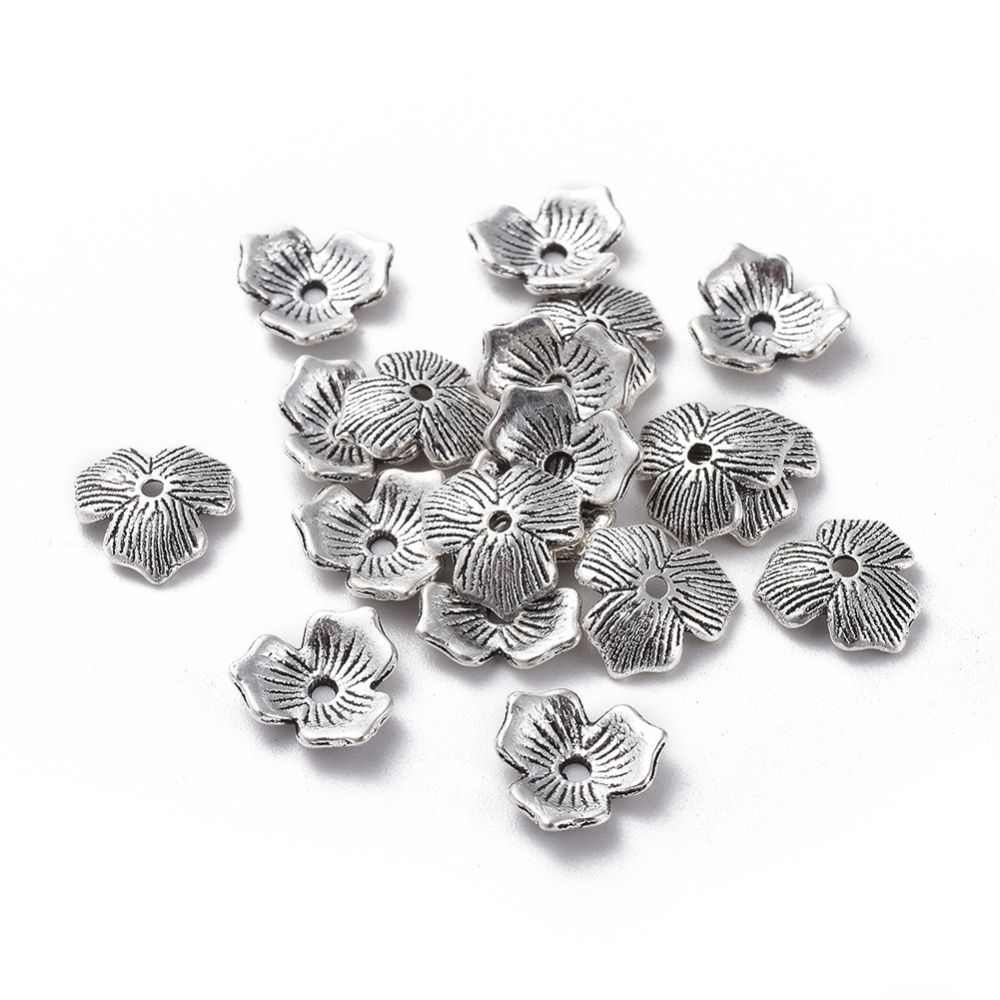 10pcs/Tibetan Style Alloy Bead Caps/ 11x2.5mm
