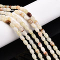 Natural Afghan Jade Beads Strands, Rice, 5~6x4~5mm, Hole: 0.6mm, about 63~67pcs/strand, 14.96~15.16 inch(38~38.5cm)