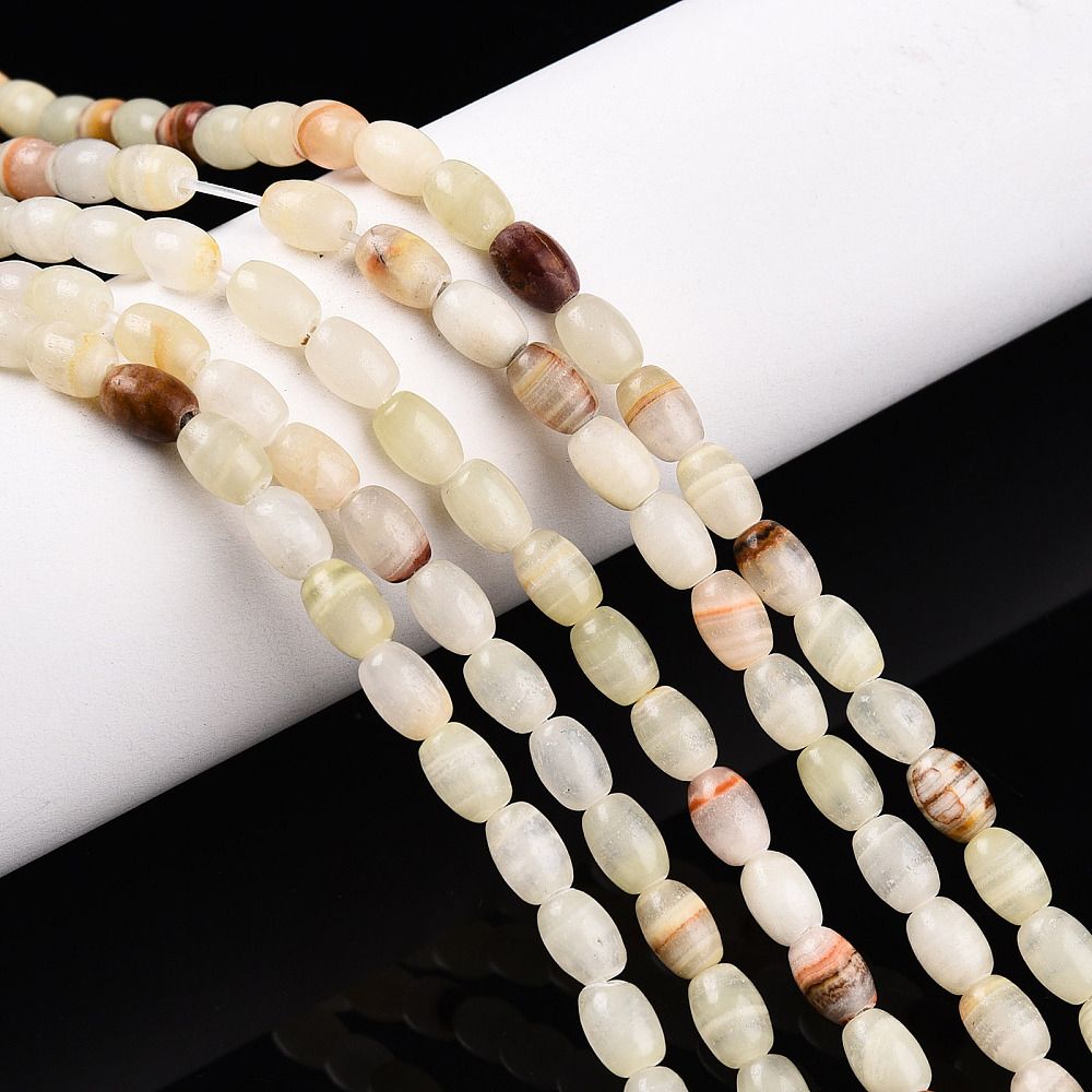Natural Afghan Jade Beads Strands, Rice, 5~6x4~5mm, Hole: 0.6mm, about 63~67pcs/strand, 14.96~15.16 inch(38~38.5cm)
