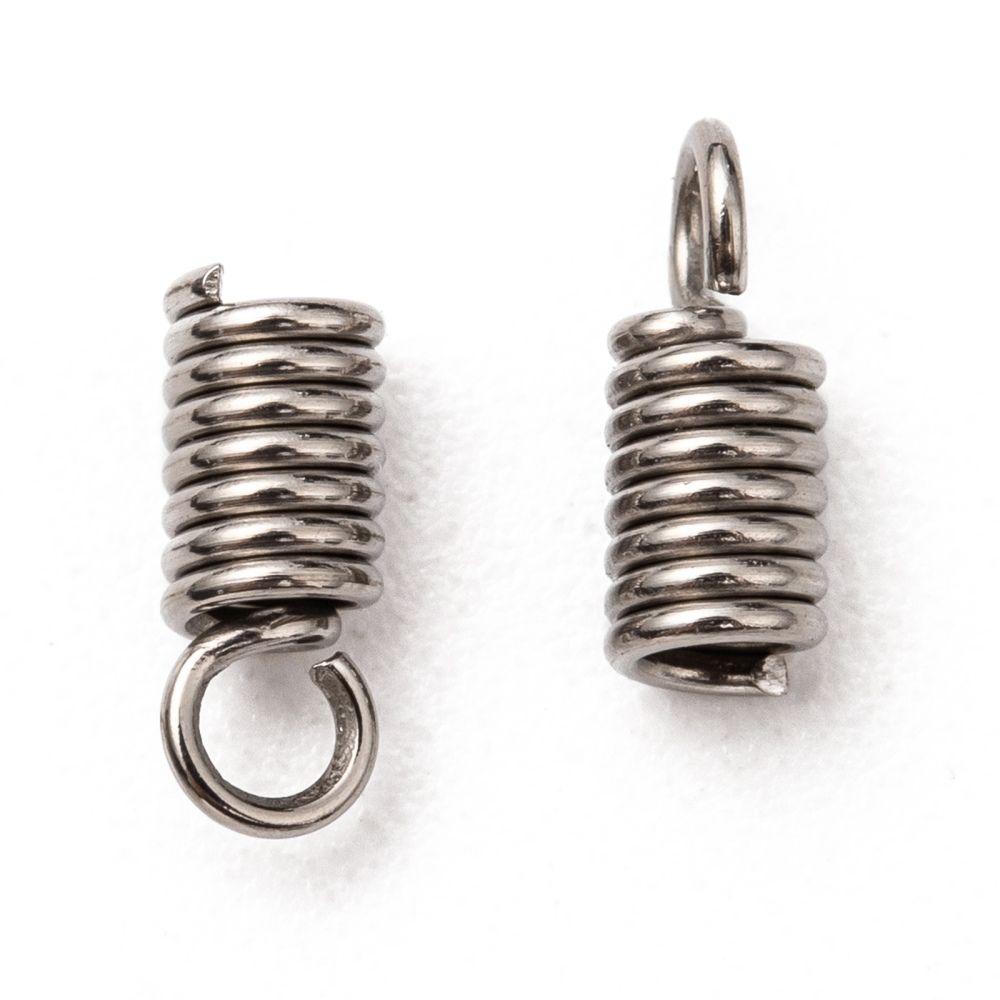 20pcs/ 304 Stainless Steel Coil Cord Ends