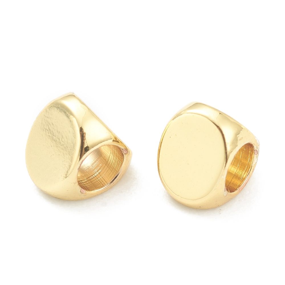 10pcs/Brass Spacer Beads, Triangle, Real 18K Gold Plated/ 5mm