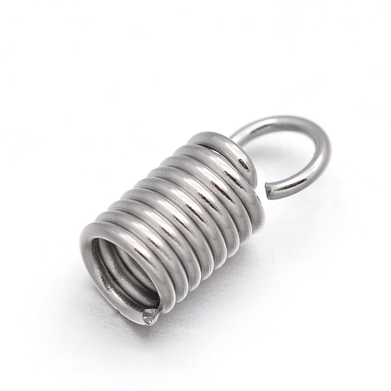 20pcs/ 304 Stainless Steel Coil Cord Ends