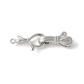Brass Fold Over Clasps, Lead Free & Cadmium Free, Long-Lasting Plated/33mm