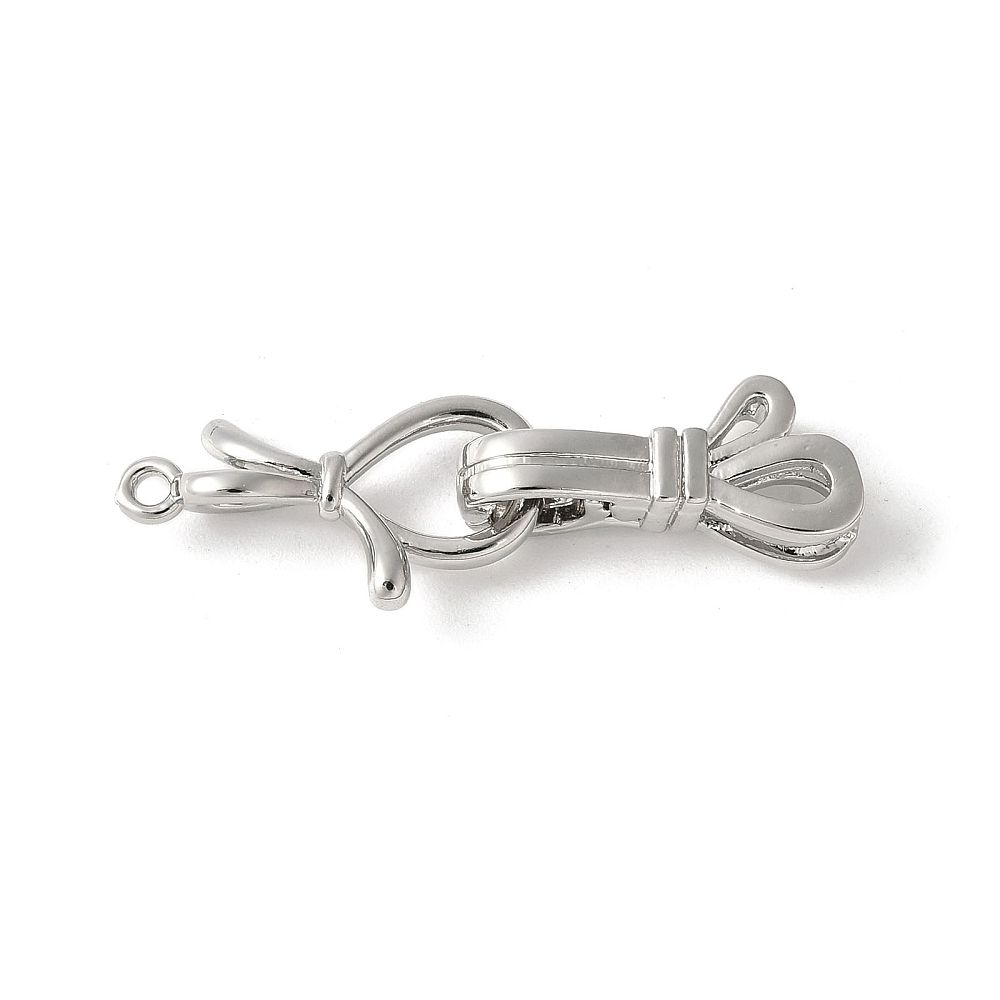 Brass Fold Over Clasps, Lead Free & Cadmium Free, Long-Lasting Plated/33mm