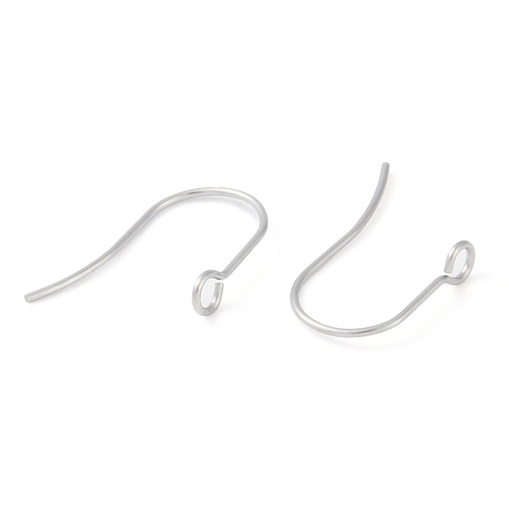 20pcs/ 316 Surgical Stainless Steel Earring Hooks/18x15mm