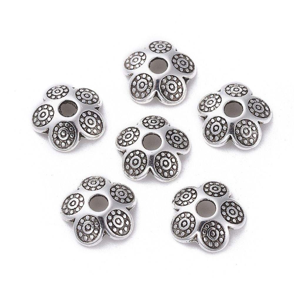 20pcs/Tibetan Style Bead Caps/8x2mm