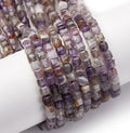 Faceted Natural Amethyst Beads Strands, Cube, 3x3x3mm, Hole: 0.5mm, about 130pcs/strand, 15.35''(39cm)