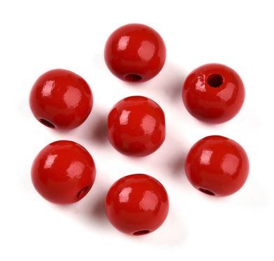 10pcs/Painted Natural Wood Beads /16mm