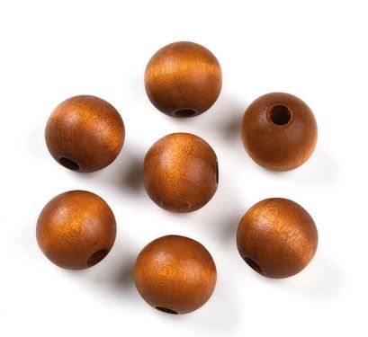 10pcs/Painted Natural Wood Beads/16mm