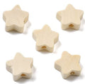 20pcs/Schima Wood Beads, Star, PapayaWhip, 11x12x5mm, Hole: 2mm